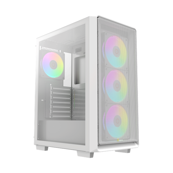 корпус Ocypus Gamma C60 WH ARGB, ATX, USB3.0*1+USB2.0*2, FRONT 3x120mm ARGB, REAR 1x120mm ARGB