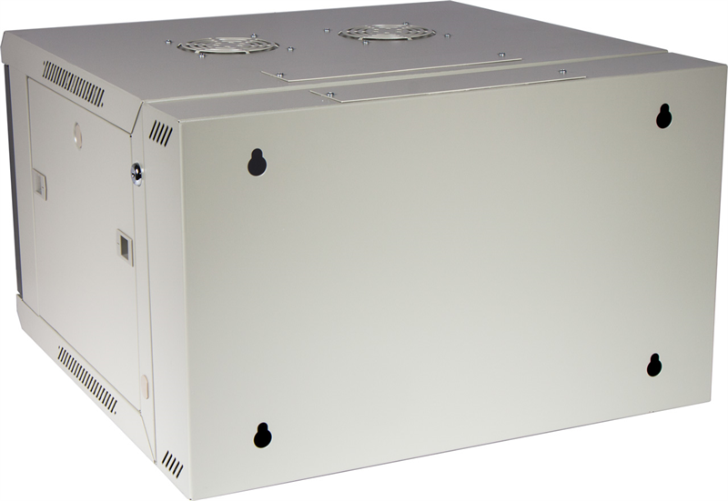 TWT <TWT-CBW3G-9U-6x6-GY> Шкаф настенный серии Pro, 3-секционный, 9U 600x600,  стеклянная  дверь