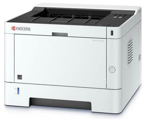 Принтер Kyocera Ecosys P2335dw, лазерный A4, 35 стр/мин, 1200x1200 dpi, 256 Мб, дуплекс, подача: 350 лист., вывод: 250 лист., Post Script, Ethernet, USB, Wi-Fi, Wi-Fi Direct, картридер (Max 20000 лист./мес. Старт.к-ж 1000 стр. Использует к-ж TK-1200 (3000 стр.)