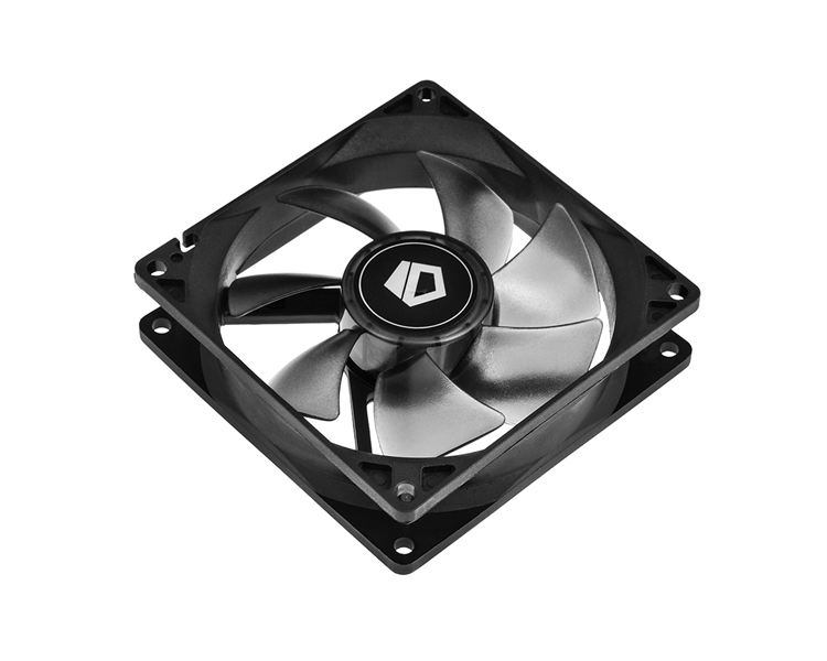 Вентилятор для корпуса ID-COOLING NO-9225-SD 92x92x25мм (156шт./кор, 3pin, черный, 1500об/мин)  BOX