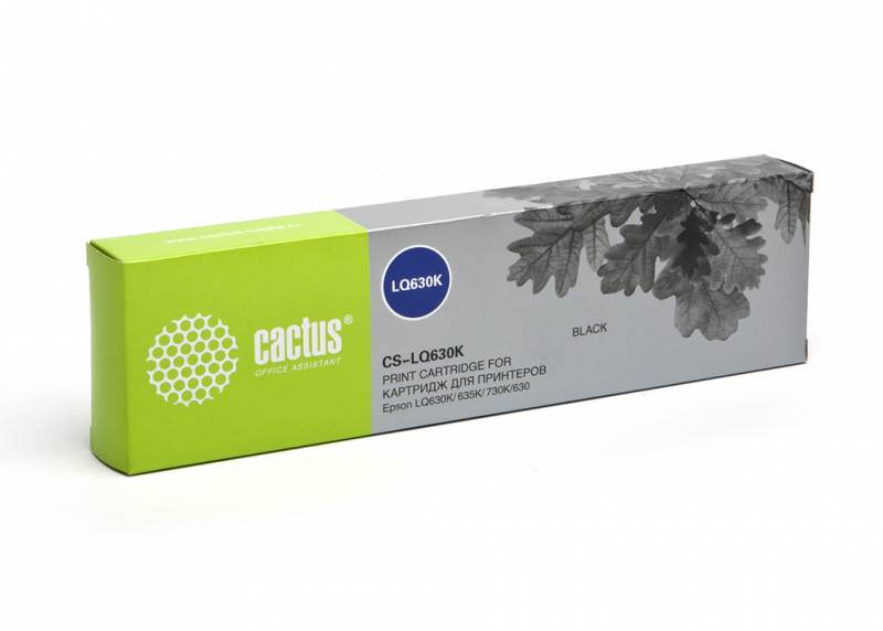 Картридж матричный Cactus CS-LQ630 черный (2 млн. знаков) для Epson LQ630K/635K/730K