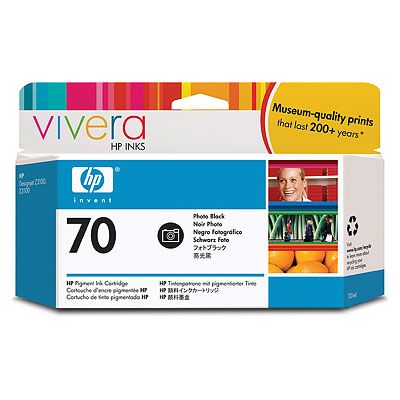 Картридж Cartridge HP 70 для DJ Z2100/Z3100/Z3200/Z5200, фото черный (130мл)
