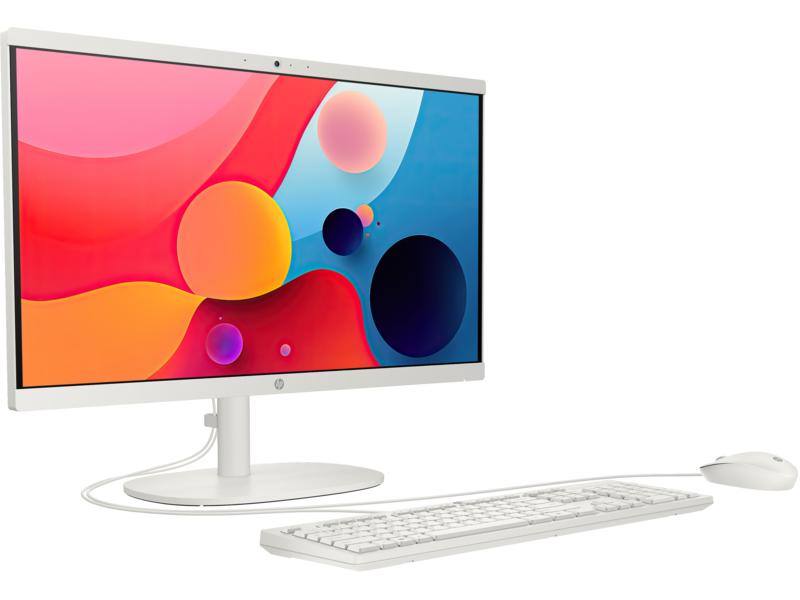 Моноблок HP 22-dg0008ci NT 21.5" FHD(1920x1080) INTEL N100, 8GB DDR5 4800 (1x8GB), SSD 512Gb, Intel Internal Graphics, noDVD,Rus/Eng kbd&mouse wired, HD Webcam, Cashmere White, FreeDos, 1Y Wty