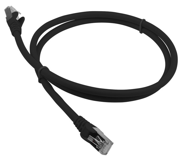 Патч-корд LANMASTER - LAN-PC45, FTP, кат. 6a, 2 x RJ-45, RJ-45 - RJ-45, LSZH, чёрный, 3 м, LAN-PC45/S6A-3.0-BK