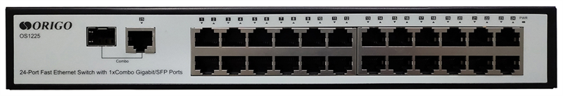 Коммутатор ORIGO OS1225/A1A, 24×100M, 1×Combo GbE/SFP, 1U