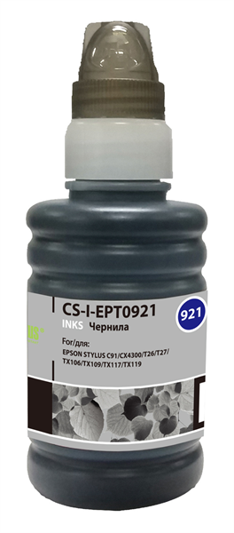 Чернила Cactus CS-I-EPT0921 Black для Epson  St C91/CX4300/T26/T27,TX106/109/117/119 (100мл)