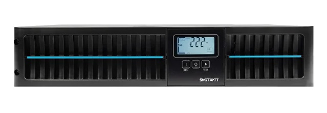 Источник бесперебойного питания SMARTWATT ИБП онлайн, чистый синус, мощность 3000/2700 ВА/Вт, стоечный/напольный, LCD дисплей, порт USB, RS232, EPO, SNMP слот, IEC13 - 8 шт., встроенные АКБ 6*9 Ач (3703020040007)