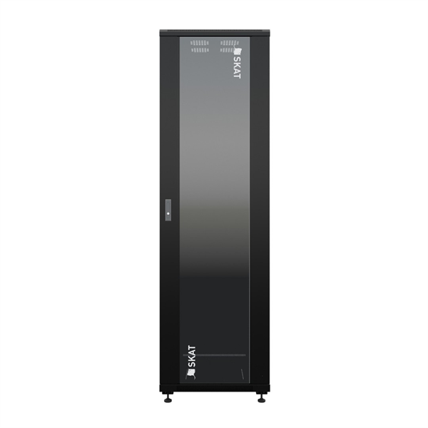 Телекоммуникационный шкаф (4405) Бастион SKAT TB-32R680GF-B Телекоммуникационный шкаф 32U/600x800мм/Пд-стекло/Зд-металл/RAL9005/79,7кг/1.5 л.г