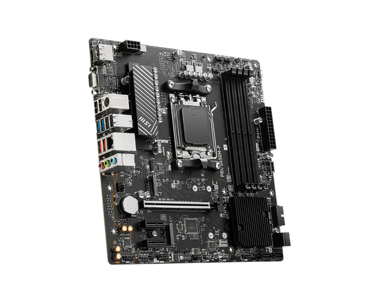 Материнская плата MSI PRO B650M-P,B650,AM5,4DDR5,1PCI-Ex16,2PCI-Ex1,2M.2,4SATA3,3USB3.2 Gen2(2A+1C),4USB3.2 Gen