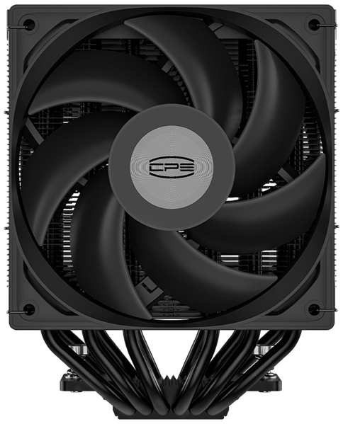 Кулер для процессора PCCooler RT620 Digital BK, 2x120mm FAN, 6 HEAT PIPES, 4-PIN PWM, 500-2200 RPM, 34.9 DBA, HYDRO BEARING, LED temp., LGA 1851/1700/1200/115X, AMD AM5/AM4