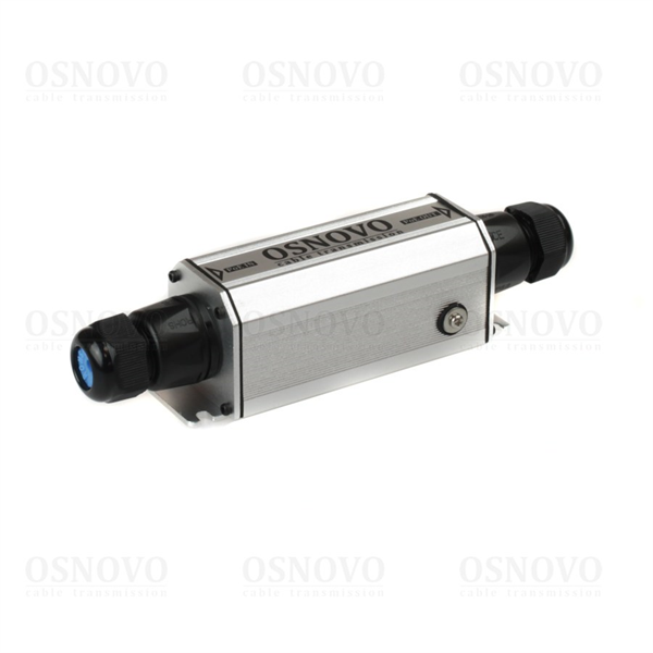 Osnovo - Уличный PoE удлинитель 10M/100M Fast Ethernet до 500м (до 22W) со встроенной грозозащитой 6kV. Степень защиты - IP65. Увеличение расстояния передачи данных + питание на 100м. При каскадном подключении - 2 x E-Poe/1: до 300м (до 12W), 3 x E-Poe/1: до 400м (до 6W), 4 x E-Poe/1: до 500м (До 4W). Соответствует стандартам PoE IEEE 802.3af/at. Автоматическое определение PoE устройств. Порты: вх.- FE (10/100 Base-T), вых.- FE (10/100 Base-T). Не требует дополнительного питания. Размеры: 220 x 48 x 38 мм. Рабочая температура: -40...+75 гр. С.