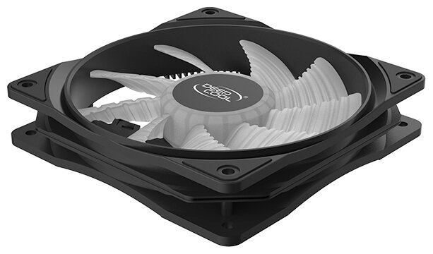 Вентилятор DEEPCOOL RF120R 120x120x25мм (96шт./кор, LED Red подсветка, 1300об/мин) Retail (DP-FLED-RF120-RD)