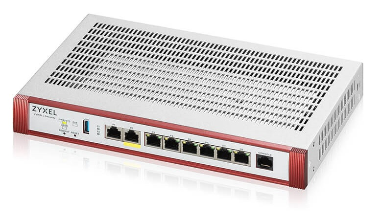Межсетевой экран Zyxel USG FLEX 200HP, Rack, 1xRJ-45: 1/2.5G (LAN/WAN), 1xRJ-45: 1/2.5G PoE+ (LAN/WAN), 6xRJ-45: 1G (LAN/WAN), 1xUSB3.0, AP Controller (8/40), Device HA, в комплекте с Entry Defense Pa