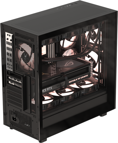 корпус Formula V Line Mana Stone Black AR, ATX, TYPE-C*1, USB2.0*1, USB3.0*1, FRONT 3x120mm ARGB, REAR 1x120mm ARGB (существенное повреждение коробки)