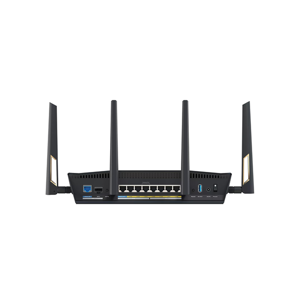 роутер ASUS RT-BE88U//802.11 a/b/g/n/ac/ax/be, 2,4 + 5 gGz, black