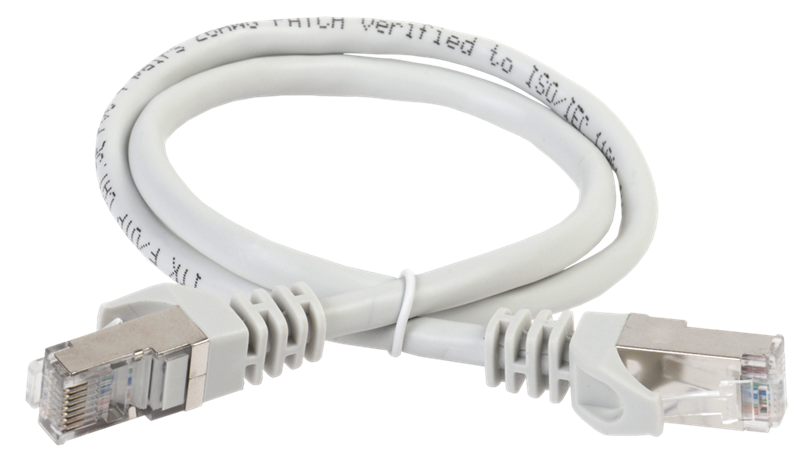 Коммутационный шнур ITK PC01-C5EF-2M (патч-корд), cat.5e FTP, 2м, серый