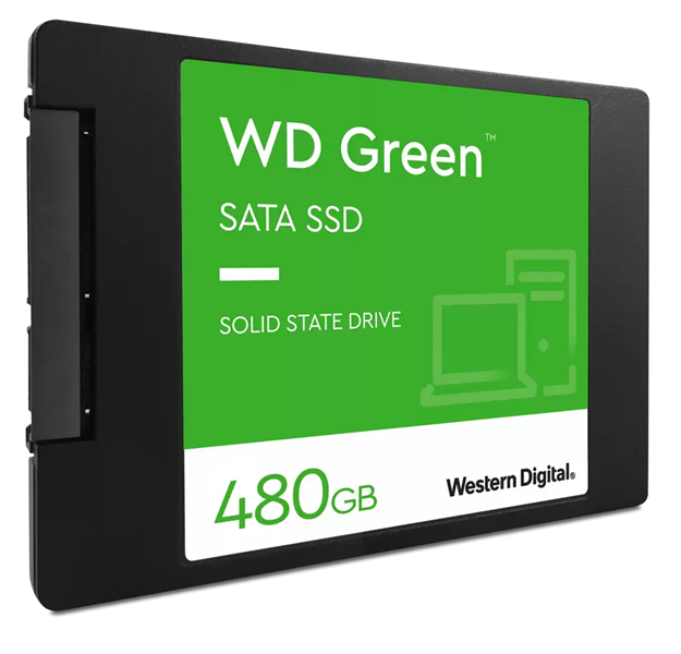 Твердотельный накопитель Western Digital Green SSD 2,5” SATA 480Gb, WDS480G3G0A, 1 year (незначительное повреждение коробки)