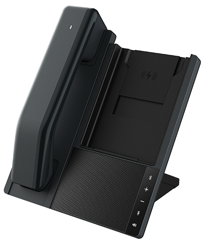 Гарнитура с подставкой для мобильного телефона и спикерфоном LINKVIL DB20-H Bluetooth 5.4 трубка, 10W беспроводная зарядка, 3W спикерфон