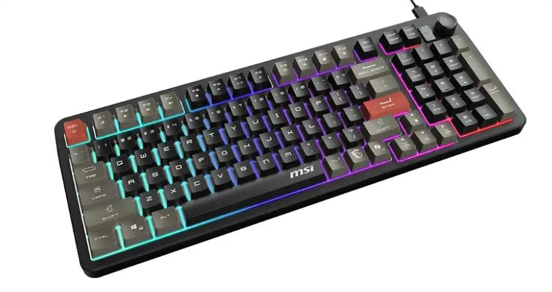 клавиатура Keyboard MSI FORGE GK110, Wired, membrane Keyboard, multi-colour LED backlighting, 26 Key Anti-ghosting Capability, Black