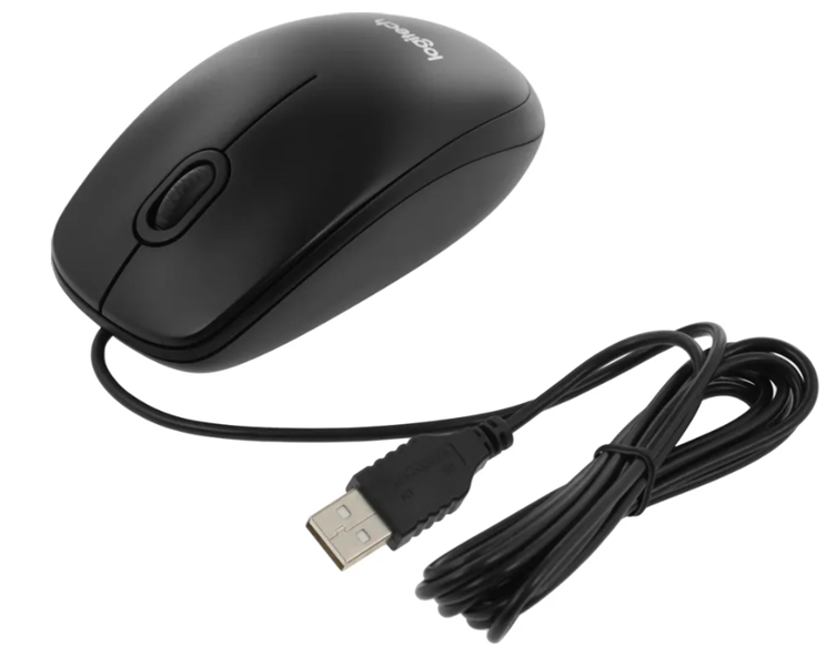 Мышь Logitech B100 Optical Mouse, USB, 1000dpi, Black, CN, [910-006605/910-003357]