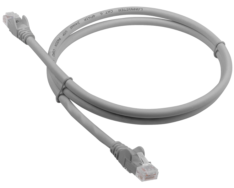 LAN-PC45/U6-7.0-GY Шнур коммутационный Lanmaster кат. 6 неэкр. UTP RJ45/RJ45 d 051 7м LSZH AWG24 серый