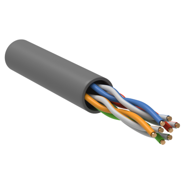 Кабель информационный ITK Generica BC1-C504-111-305-G кат.5 UTP 4 пары 24AWG PVC внутренний 305м серый
