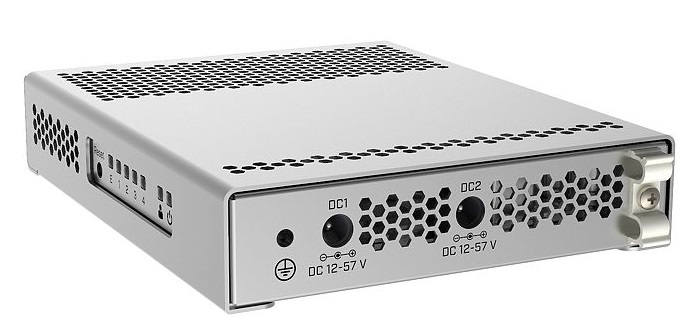 Коммутатор MikroTik Cloud Router Switch 305-1G-4S+IN with 800MHz CPU, 512MB RAM, 1xGigabit LAN, 4 x SFP+ cages, RouterOS L5 or SwitchOS (dual boot), metallic desktop case, PSU