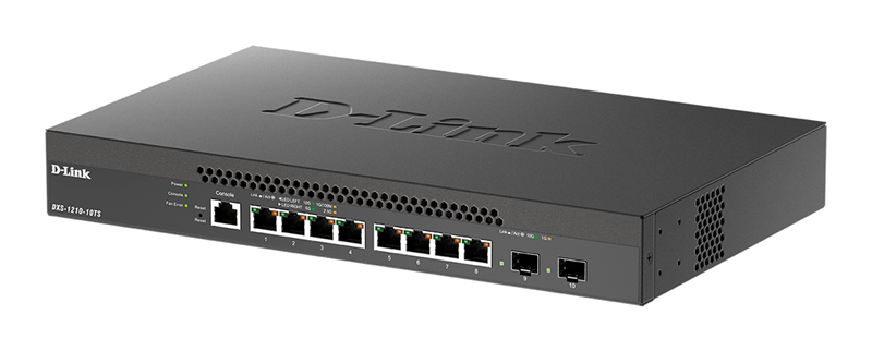 Управляемый коммутатор/ Управляемый L2+ коммутатор, 8x10GBase-T, 2x10GBase-X SFP+, CLI, Web-интерфейс, SNMP, консольный порт RJ-45