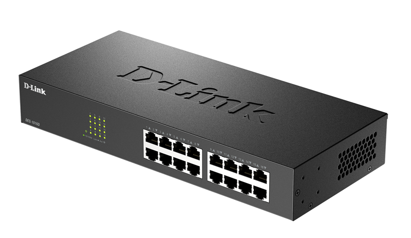 коммутатор D-Link Неуправляемый коммутатор, 16x100Base-TX, корпус металл