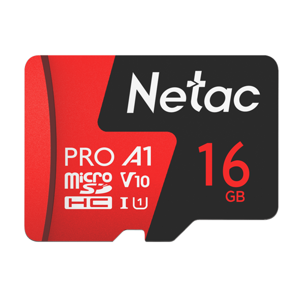 Карта памяти Netac - P500 Extreme Pro, microSDHC, read speed 90Mb/s, UHS-I Class 1, V10, A1, Class 10, 16GB, microSD -> SD адаптер, NT02P500PRO-016G-R