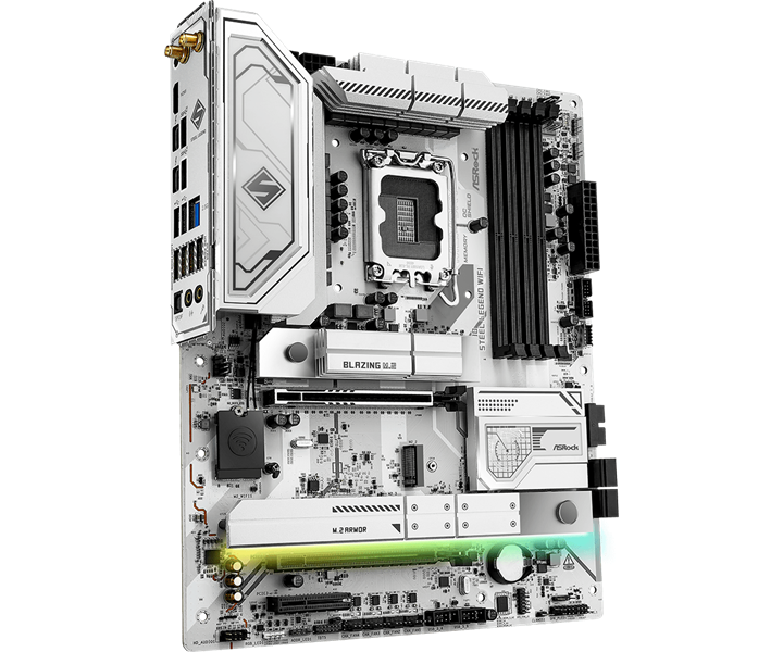 Материнская плата ASRock Z890 Steel Legend WiFi, Intel Z890, 4x4x M.2, 2x PCI-E x16, 1x PCI-E x4, 1x D-Sub нет, 1x HDMI есть, 1x DVI нет, 1x DP нет, 1x 2.5Gb LAN, Wi-Fi 802.11be, BT есть, 2x USB-C. 2x USB 2.0, 4x USB 3.2 Gen1, 2x USB 3.2 Gen2, 7.1, ATX