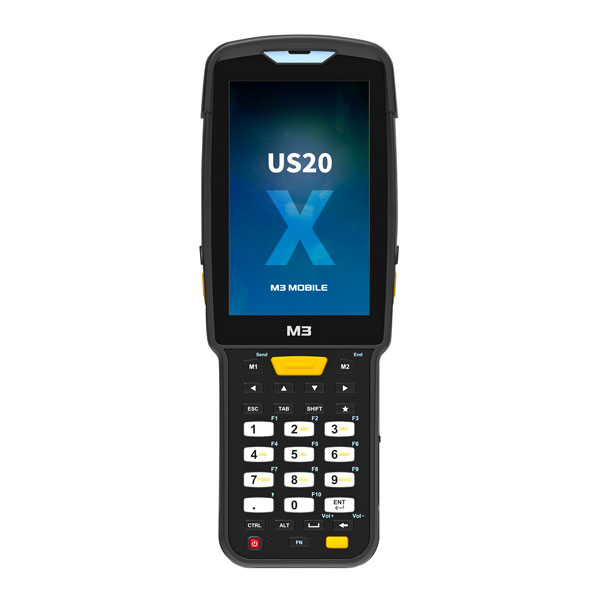 Терминал сбора данных M3 Mobile US20X Android 10.0 GMS, WVGA, WWAN(4G LTE), 802.11 a/b/g/n/ac, SE4710 2D (45 angle), RCam, BT, GPS, NFC(HF), 4G/64G, 30K, Ext Bat incl Proof Film, Hand Strap. Not use US20-TRIG-S00