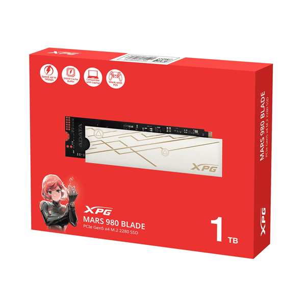 Твердотельный накопитель ADATA MARS 980 BLADE M.2 NVMe PCIe 5.0 x4 1TB 14000/13000 COLOR BOX SEPARATED
