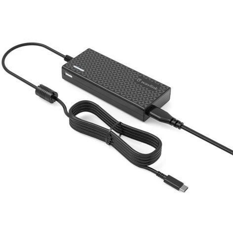 Адаптер питания AC Adapter WAVLINK USB Type-C 77W Power Adapter + 1xUSB A charge port (USB-C PD 65W and USB A port 12W charge), Type C cable 1.2M, AC cable 1.5M, Input AC100-240V, 50-60Hz