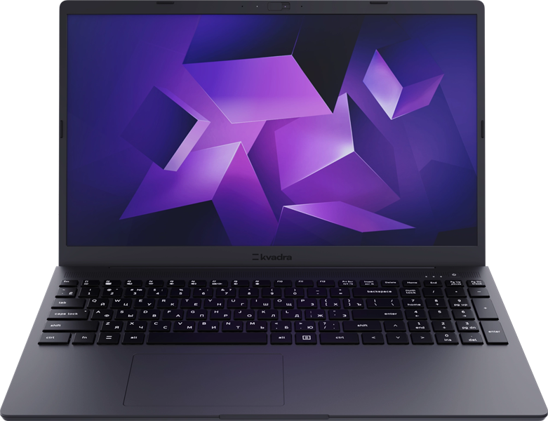 Ноутбук KVADRA NAU LE15T  Rev. 1.1 Core i3-1215U 1.2GHz,15,6" FHD (1920x1080) IPS,8Gb DDR4-3200(1), 256Gb SSD,55Wh,1.8kg,1YW,FHD Webcam,WiFi/BT, noOS, Графит, МПТ