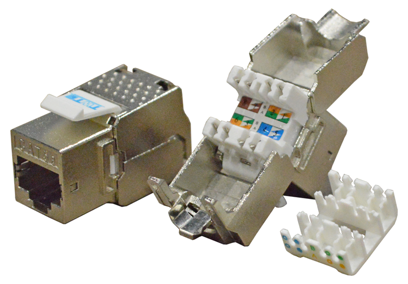  Модуль Keystone RJ45, Cat.6, STP, 180 градусов