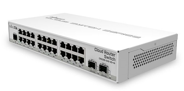 Коммутатор MikroTik Cloud Router Switch 326-24G-2S+IN with 800 MHz CPU, 512MB RAM, 24xGigabit LAN, 2xSFP+ cages, RouterOS L5 or SwitchOS (dual boot), desktop case, PSU (существенное повреждение коробки)