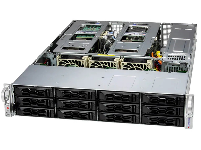 Серверная платформа Supermicro SuperServer 2U 621C-TN12R/2x6526Y/4x64Gb/1x480Gb SATA/2x10Gb SFP+/12LFF+2SFF rear/SFT-DCMS-SINGLE/4th config