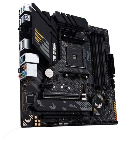 Материнская плата ASUS TUF GAMING B550M-PLUS,  Socket AM4, B550, 4*DDR4, HDMI+DP, CrossFireX, SATA3 + RAID, Audio, 2,5Gb LAN, USB 3.2*8, USB 2.0*6, COM*1 header (w/o cable) mATX ; 90MB14A0-M0EAY0
