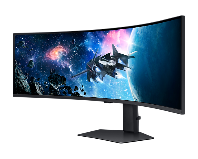 Монитор Samsung 49" Odyssey G9 G95C S49CG954EI Curved (VA 32:9 5120x1440x240Hz 1ms 450cd 2500:1 178/178 1,07B DP; HDMIx2 USB3.0x2 HAS Tilt Swiv VESA Black