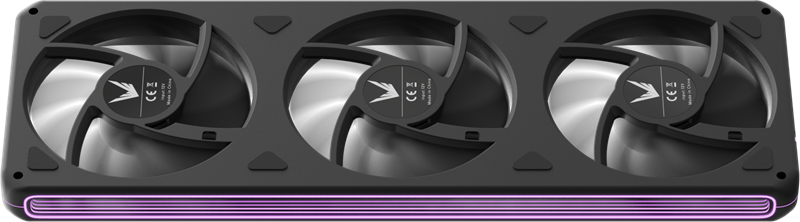 Вентилятор для корпуса Formula V Line AIR FUSION 3 BK, 360x120x28mm, ARBG 3pin + PWM 4pin, 500-1800 RPM, 34.95 DBA MAX, HYDRO BEARING