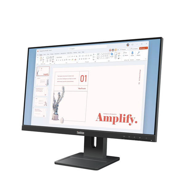 Монитор Lenovo ThinkVision E24-40 23.8" 16:9 FHD (1920x1080) IPS, 100Hz, 250N, 1xHDMI 1.4, 1xDP 1.2, 1xVGA, LTPS, 1Y (незначительное повреждение коробки)