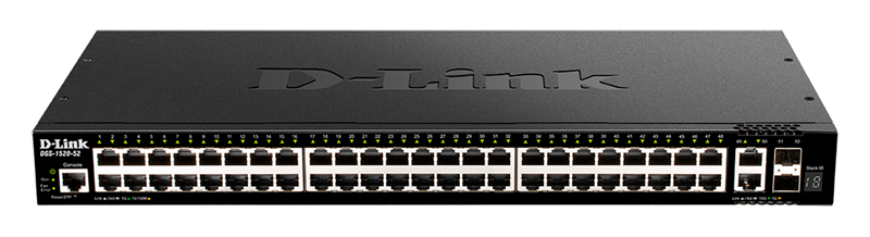 Коммутатор D-Link DGS-1520-52/A1A, L3, 48×1GbE, 2×10GbE, 2×SFP+