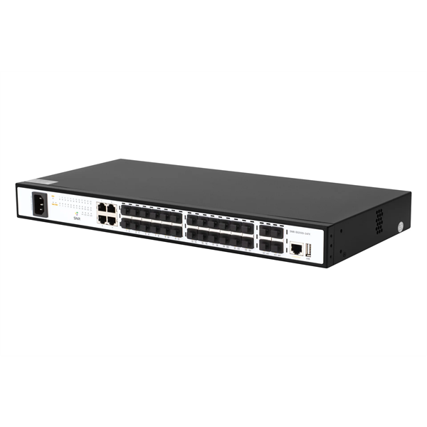 коммутатор SNR Управляемый коммутатор уровня 2+, 20 портов 100/1000Base-X SFP, 4 порта Combo 10/100/1000Base-T|100/1000Base-X SFP, 4 порта 1/10G SFP+, встроенный БП ~220V AC