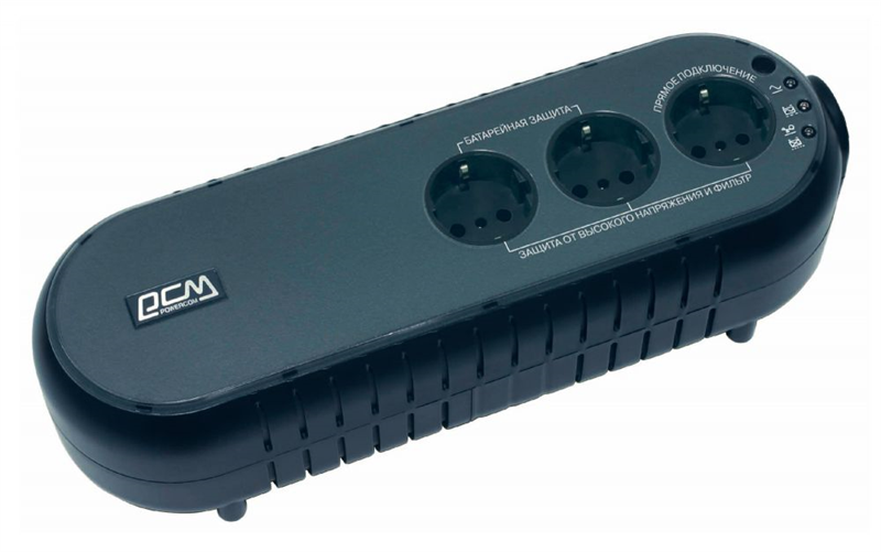 Источник бесперебойного питания Powercom Back-UPS WOW, OffLine, 300VA/165W, Tower, 3xSchuko outlets(1 Surge & 2 batt) (41484) (царапины, потертости)