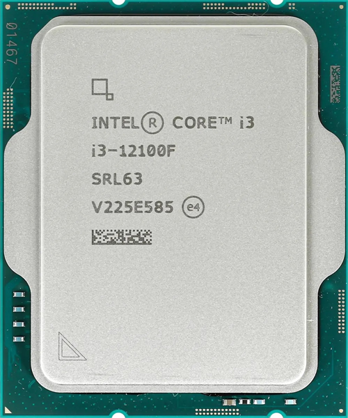 Процессор CPU Intel Core i3-12100F (3.3GHz/12MB/4 cores) LGA1700 OEM, TDP 60W, max 128Gb DDR5-4800, DDR4-3200,  CM8071504651013SRL62, 1 year