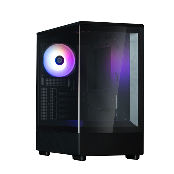 Корпус ZALMAN P10, MATX, BLACK, WINDOW, 2x3.5", 3x2.5", 1xUSB TYPE-C, 1xUSB3.0, REAR 1x120mm ARGB