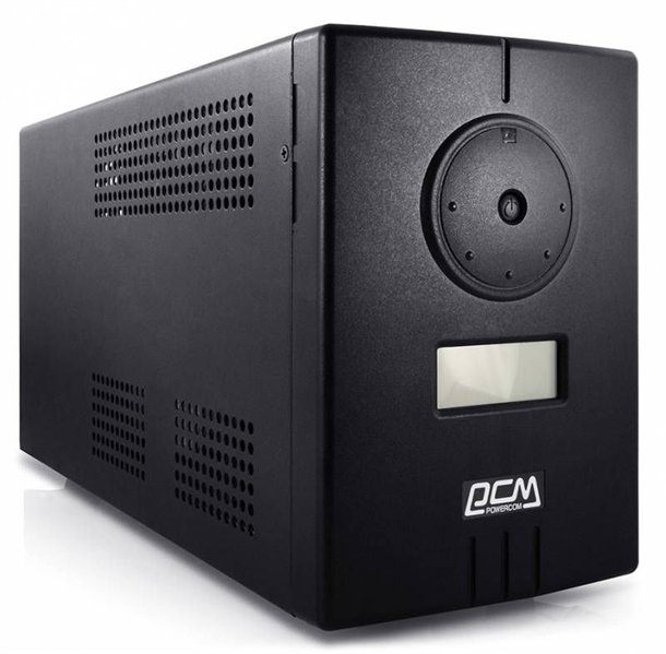 Источник бесперебойного питания Powercom Infinity, Line-Interactive, 800VA/480W, Tower, 2xSchuko, LCD, USB, без встроенных батарей (314809) (существенное повреждение коробки)