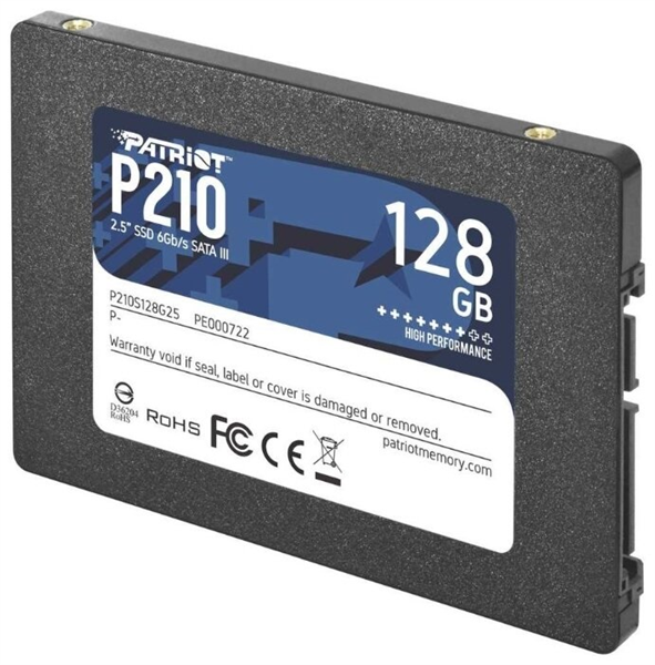 Твердотельный накопитель Patriot SSD P210 128GB SATA3 2.5" R450/W430 TBW 60TB 3D NAND