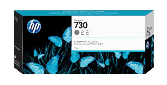 Картридж Cartridge HP 730 для DesignJet T1600/T1700/T2600, 300 мл, серый